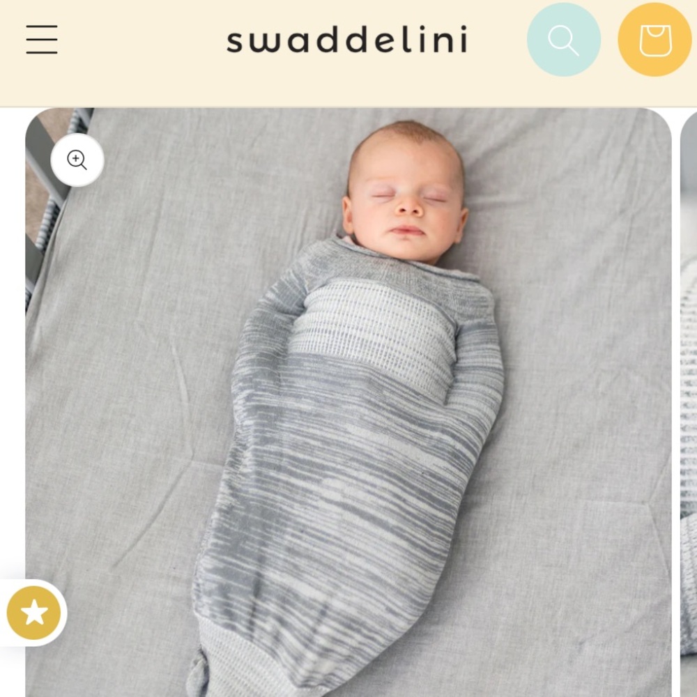 TWO gray Swaddelinis NWOT